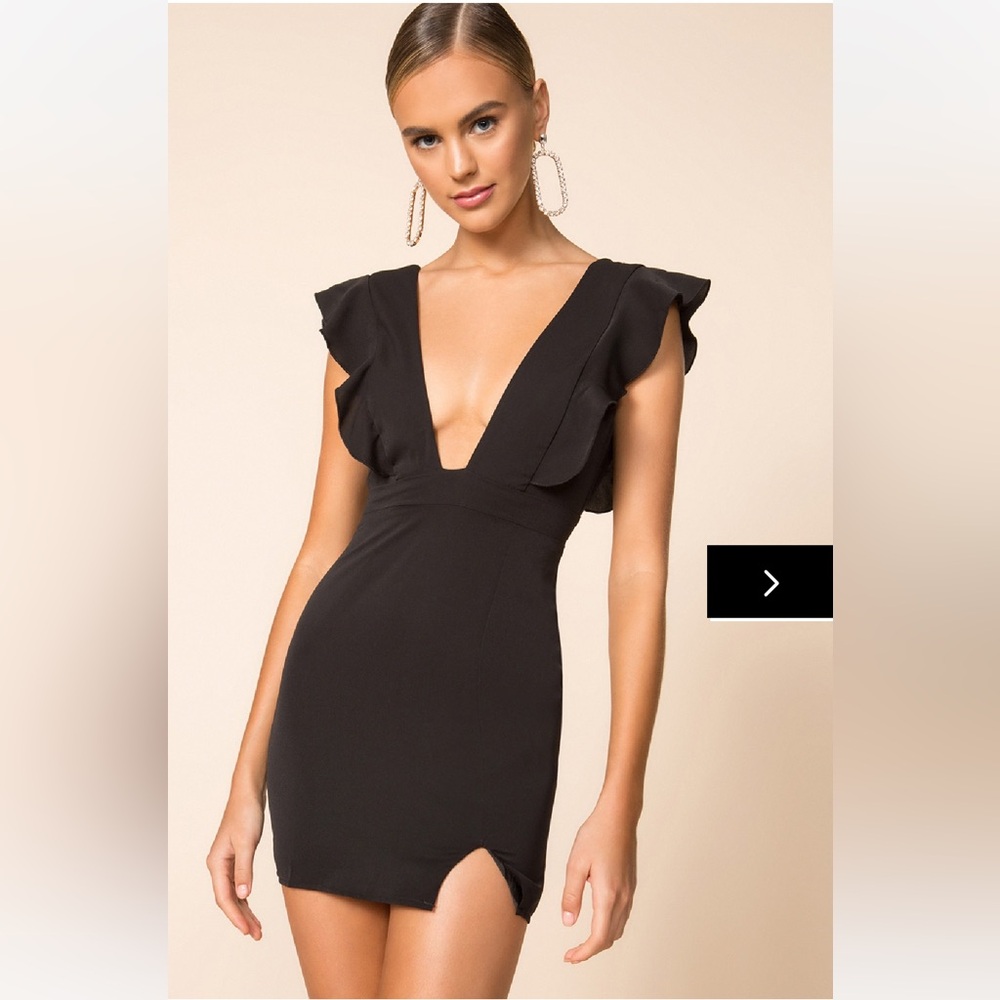 Superdown Harlow Mini Dress with Plunge Neckline